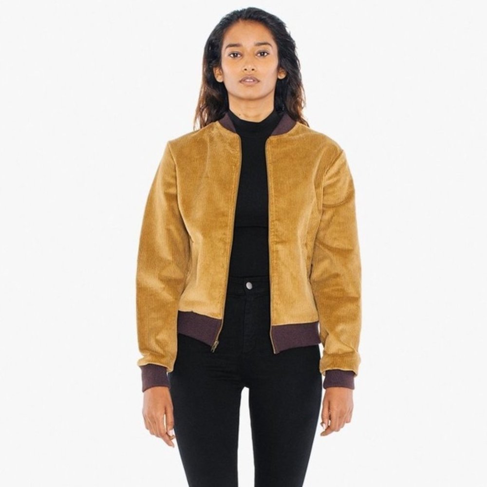 American Apparel yellow corduroy jacket